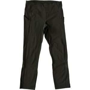 Lululemon black 23” woman’s workout leggings with hip pockets size 4 green